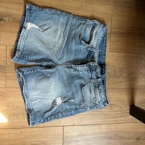 Distressed Denim Shorts